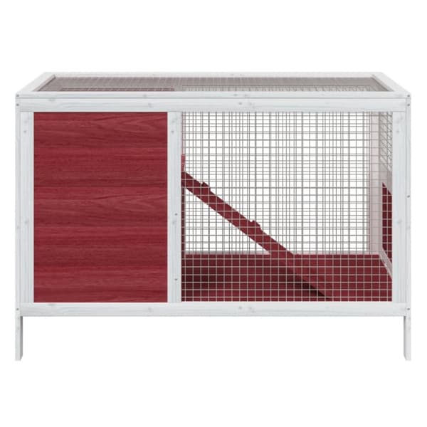 kaninbur 103x44x69,5 cm massivt fyrretræ mokkafarvet