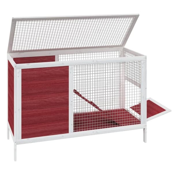 kaninbur 103x44x69,5 cm massivt fyrretræ mokkafarvet