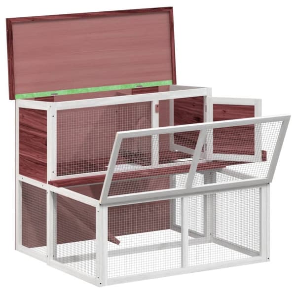 Kaninbur mocka 102x90x84,5 cm massiv furu