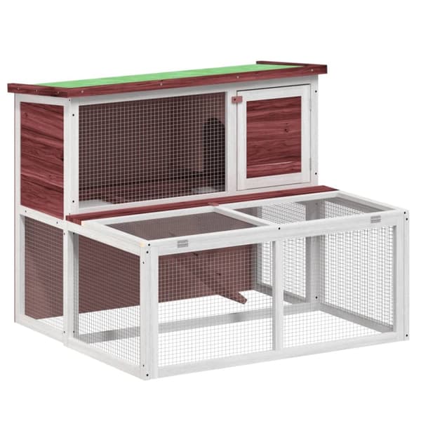 Kaninbur mocka 102x90x84,5 cm massiv furu