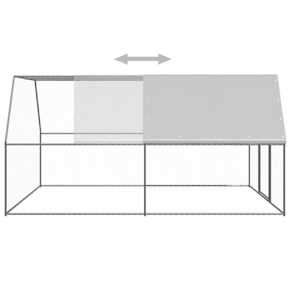 Ulkotilan kanahäkki 3x4x2 m galvanoitu teräs