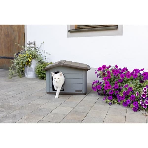 Hus til katte Paola Eco Kerbl - 60 x 51 x 41 cm - grå og brun - genbrugsplast