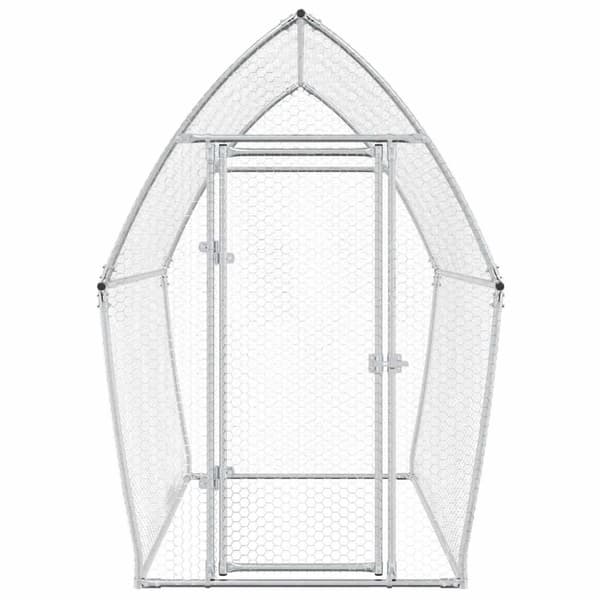 vidaXL Hönsbur silver 200x105x182 cm galvaniserat stål