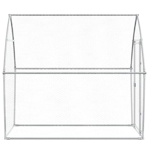 vidaXL Hönsbur silver 200x105x182 cm galvaniserat stål