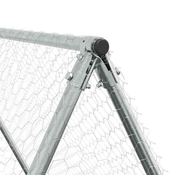 vidaXL Hönsbur silver 400x100x190 cm galvaniserat stål