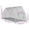 Miniatyrbilde 10 av 11: vidaXL Kaninbur sølv 300x105x120 cm galvanisert stål