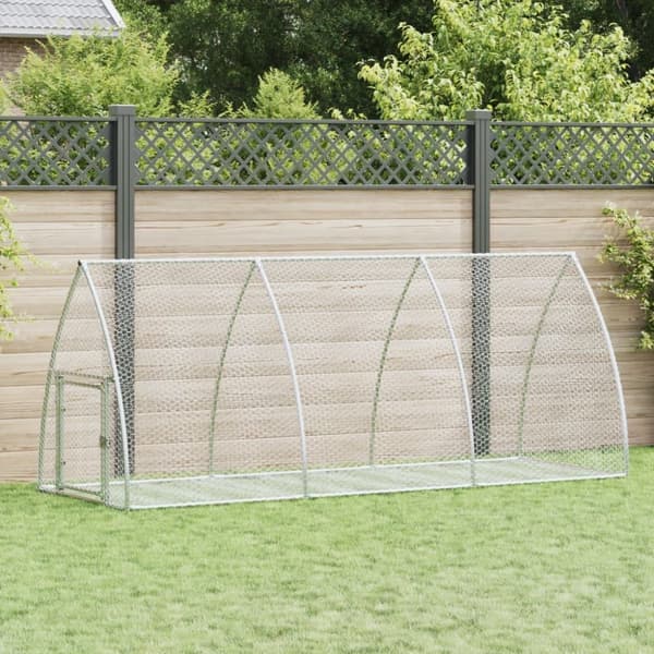 vidaXL Kaninbur sølv 300x105x120 cm galvanisert stål