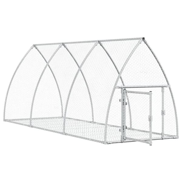 vidaXL kaninbur 300x105x120 cm galvaniseret stål sølvfarvet