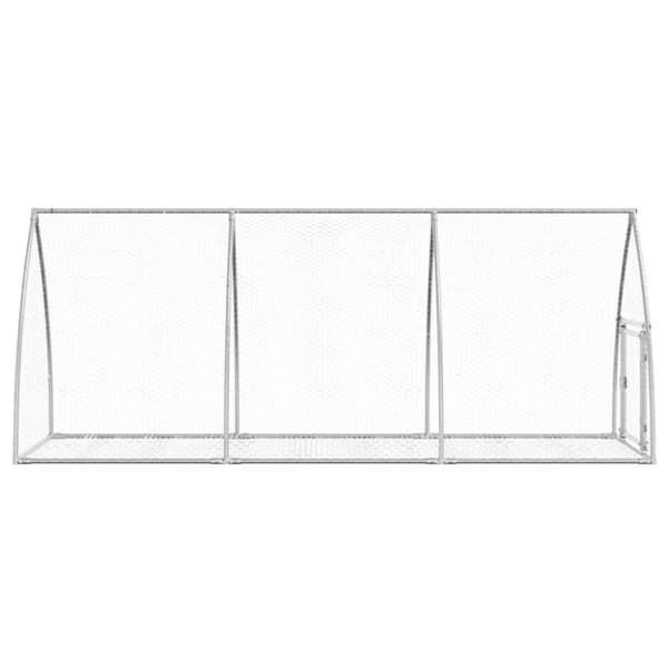 vidaXL kaninbur 300x105x120 cm galvaniseret stål sølvfarvet