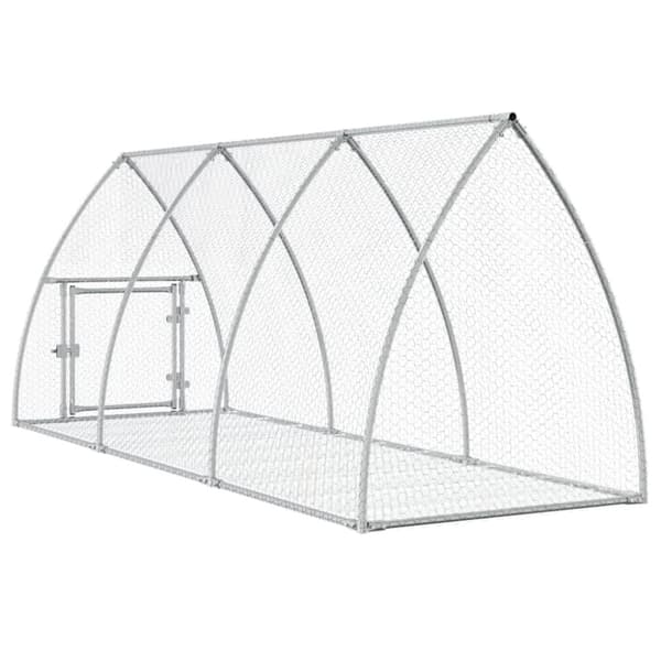 vidaXL kaninbur 300x105x120 cm galvaniseret stål sølvfarvet