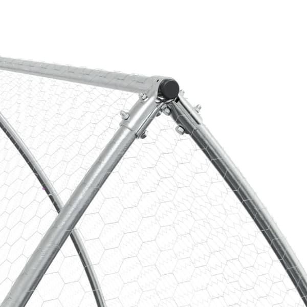 vidaXL kaninbur 300x105x120 cm galvaniseret stål sølvfarvet