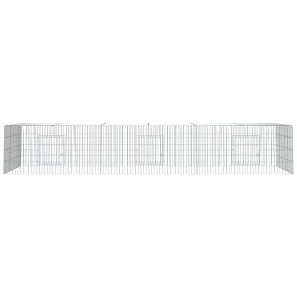 3-panels kaninbur 325x109x54 cm galvaniseret jern