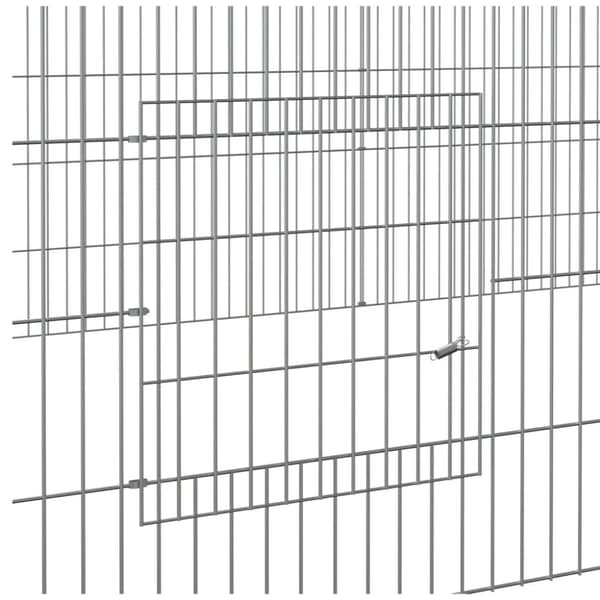 5-paneelinen kanihäkki 541x109x54 cm galvanoitu rauta