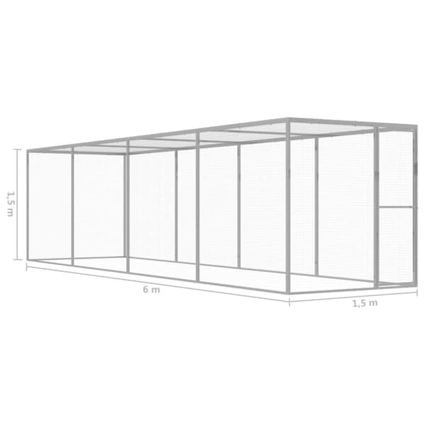 kattebur 6x1,5x1,5 cm galvaniseret stål