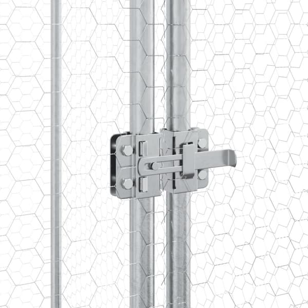 hønsehus 100x100x190 cm galvaniseret stål grå
