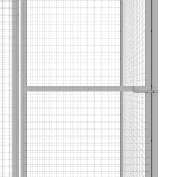 Kissahäkki 3x1,5x1,5 m galvanoitu teräs