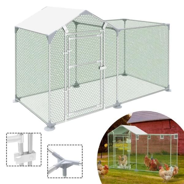 Hönshusskåp - XMTECH - 2x1x1,4 m - Galvaniserat stål - Exteriör