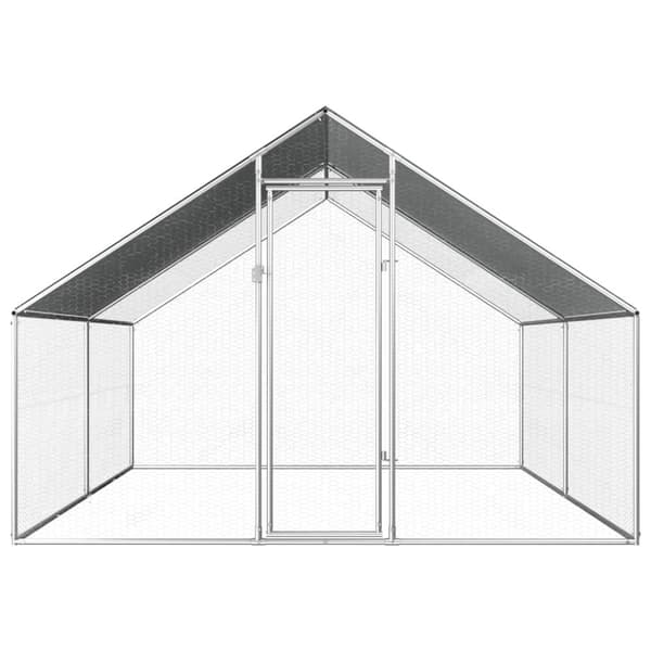 vidaXL Ulkotilan kanahäkki galvanoitu teräs 2,75x4x1,92 m -  Pieneläinten kopit & häkit