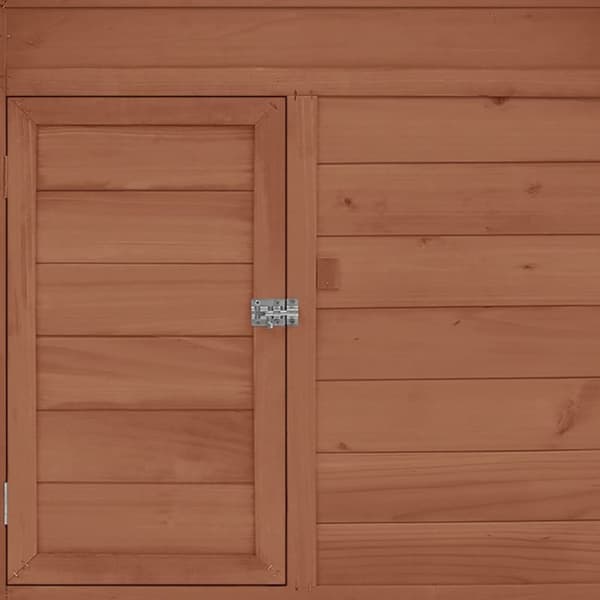 vidaXL hønsehus 152x96x110 cm massivt grantræ mokkafarvet og hvid - Huse & bure til små dyr