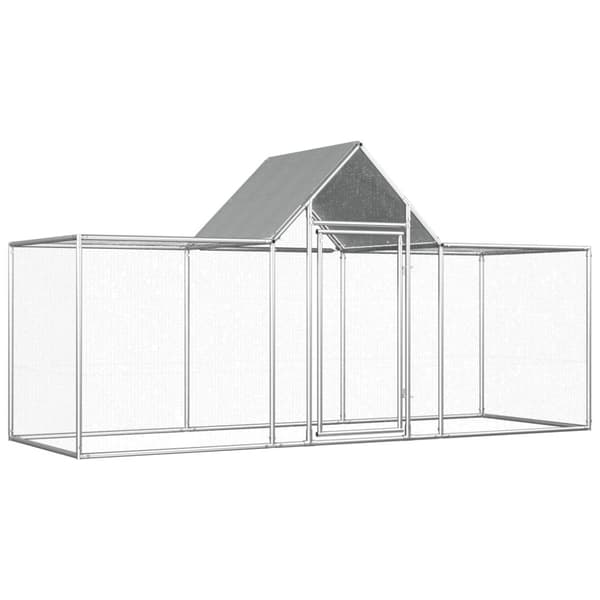 vidaXL Kanahäkki 3x1x1,5 m galvanoitu teräs -  Pieneläinten kopit & häkit