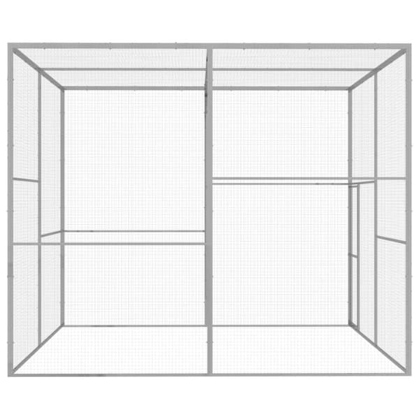 vidaXL Kissahäkki 3x3x2,5 m galvanoitu teräs -  Pieneläinten kopit & häkit