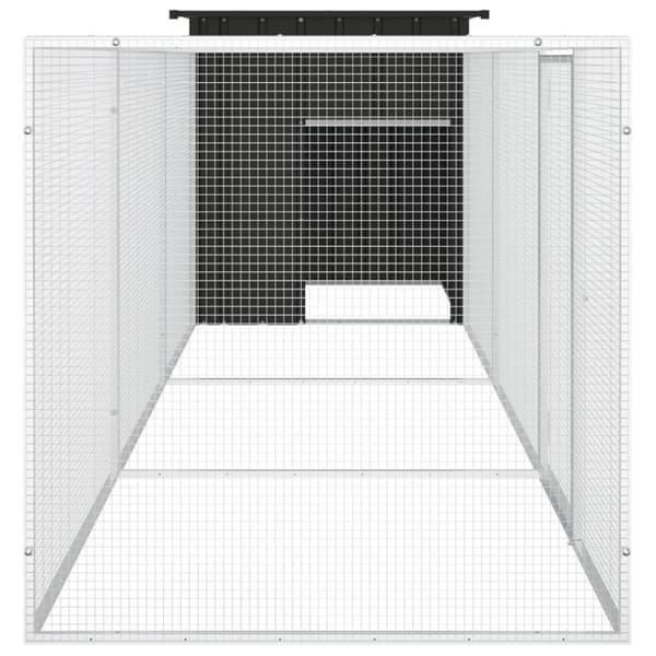 vidaXL Hönsbur antracit 400x91x100 cm galvaniserat stål -  Smådjursburar