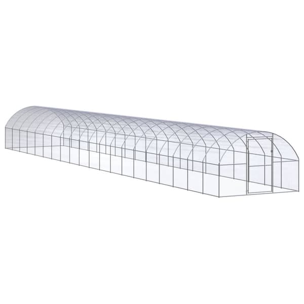 vidaXL hønsehus 3x20x2 m galvaniseret stål -  Huse & bure til små dyr