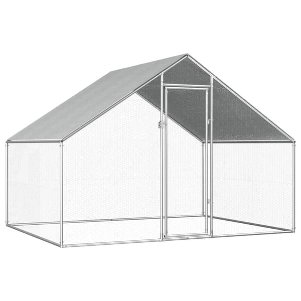 vidaXL Ulkotilan kanahäkki galvanoitu teräs 2,75x2x1,92 m -  Pieneläinten kopit & häkit