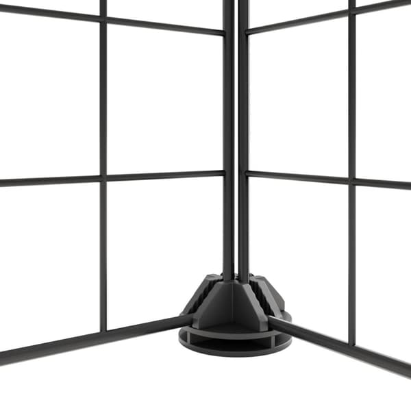 vidaXL 36-panels kæledyrsindhegning med låge 35x35 cm stål sort -  Huse & bure til små dyr