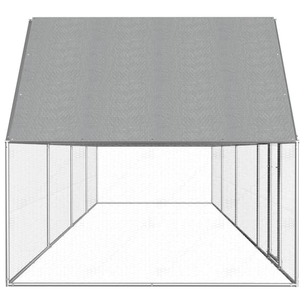 vidaXL Kanahäkki 8x2x2 m galvanoitu teräs -  Pieneläinten kopit & häkit