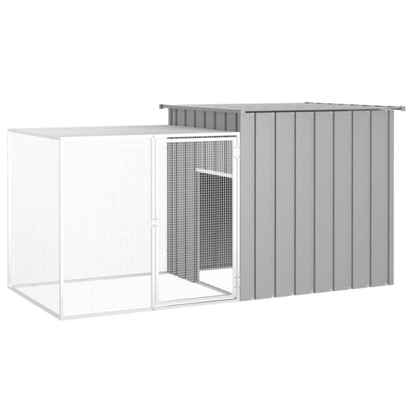 vidaXL Kaninbur grå 200x91x100 cm galvaniserat stål -  Smådjursburar