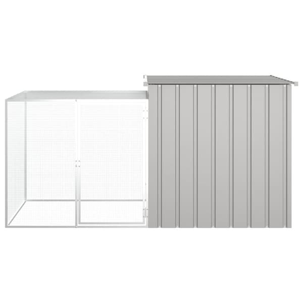 vidaXL Kanahäkki harmaa 200x91x100 cm galvanoitu teräs -  Pieneläinten kopit & häkit