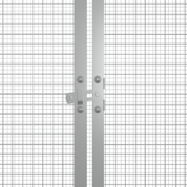 vidaXL Kanahäkki harmaa 200x91x100 cm galvanoitu teräs -  Pieneläinten kopit & häkit