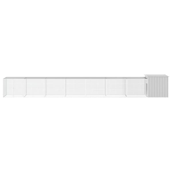 vidaXL Hönsbur grå 800x91x100 cm galvaniserat stål -  Smådjursburar