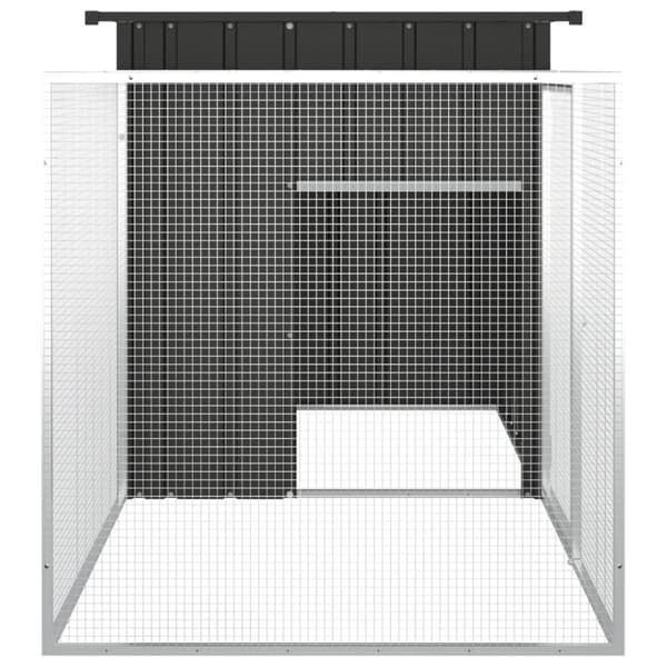 vidaXL Hönsbur antracit 200x91x100 cm galvaniserat stål -  Smådjursburar