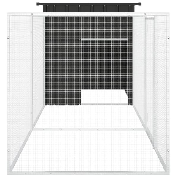 vidaXL hønsegård 300x91x100 cm galvaniseret stål antracitgrå -  Huse & bure til små dyr