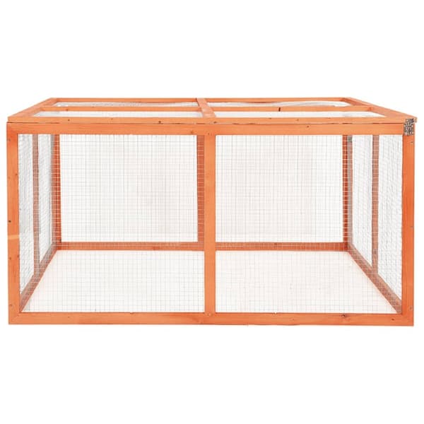 vidaXL Kaninkoppi 124x120x60 cm täysi kuusi -  Pieneläinten kopit & häkit