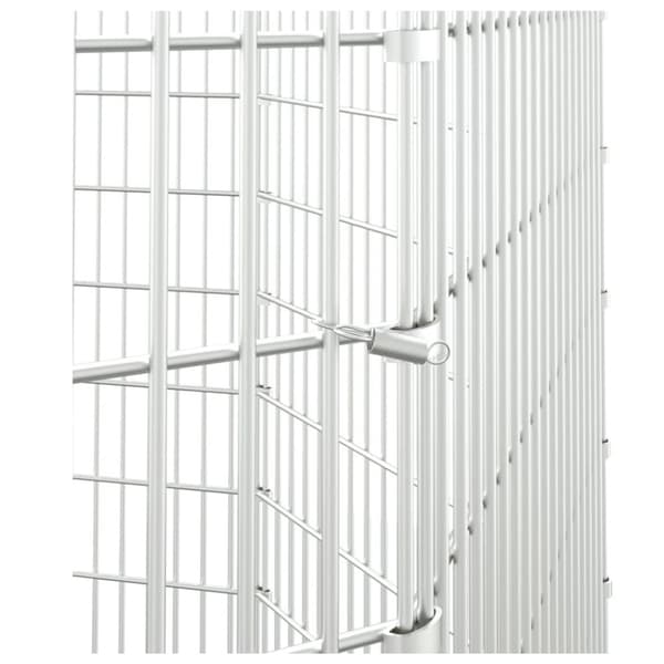 vidaXL 8-panels kaninbur 54x100 cm galvaniseret jern -  Huse & bure til små dyr