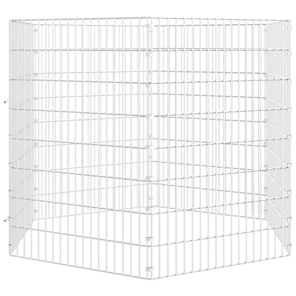 vidaXL 6-panels kaninbur 54x80 cm galvaniseret jern -  Huse & bure til små dyr