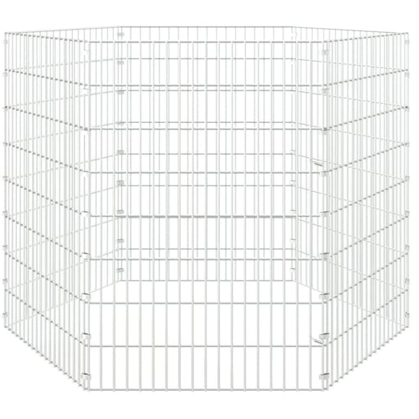 vidaXL 6-panels kaninbur 54x80 cm galvaniseret jern -  Huse & bure til små dyr