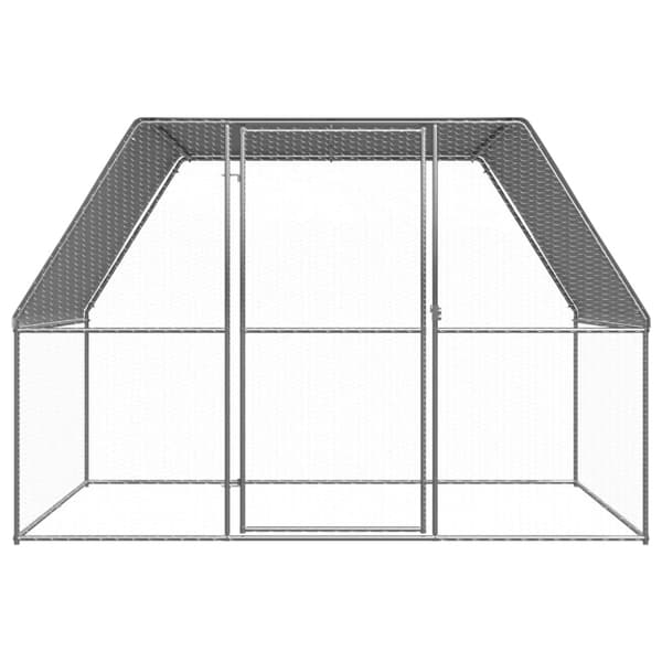 vidaXL Ulkotilan kanahäkki 3x2x2 m galvanoitu teräs -  Pieneläinten kopit & häkit