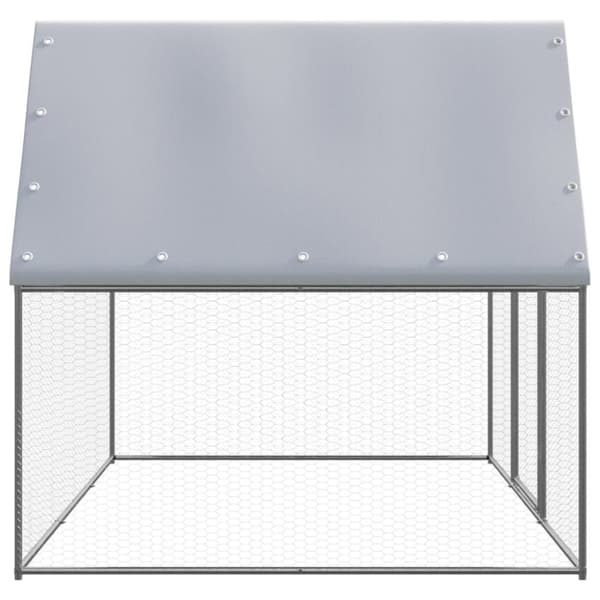 vidaXL Ulkotilan kanahäkki 3x2x2 m galvanoitu teräs -  Pieneläinten kopit & häkit