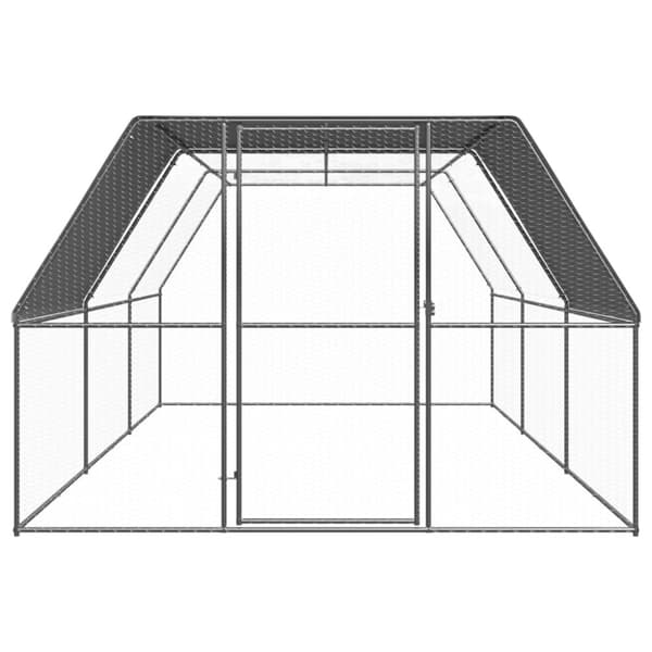 vidaXL udendørs hønsegård 3x6x2 m galvaniseret stål -  Huse & bure til små dyr