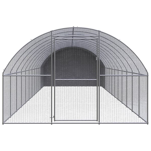 vidaXL hønsehus 3x12x2 m galvaniseret stål -  Huse & bure til små dyr