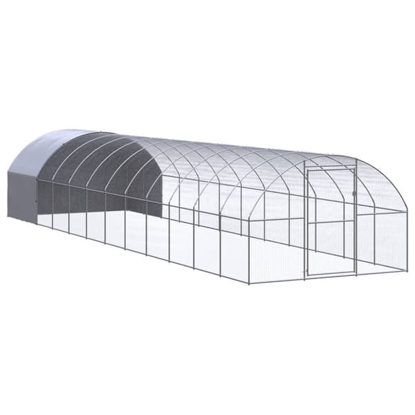 vidaXL hønsehus 3x12x2 m galvaniseret stål -  Huse & bure til små dyr