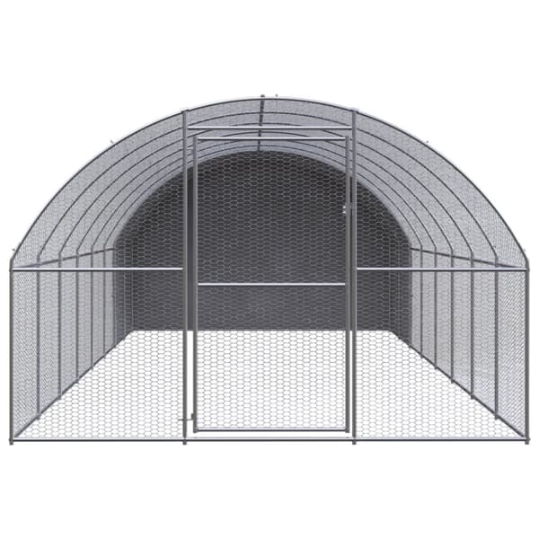 vidaXL hønsehus 3x8x2 m galvaniseret stål -  Huse & bure til små dyr