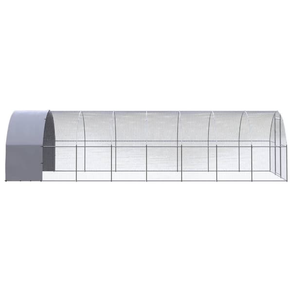 vidaXL hønsehus 3x8x2 m galvaniseret stål -  Huse & bure til små dyr