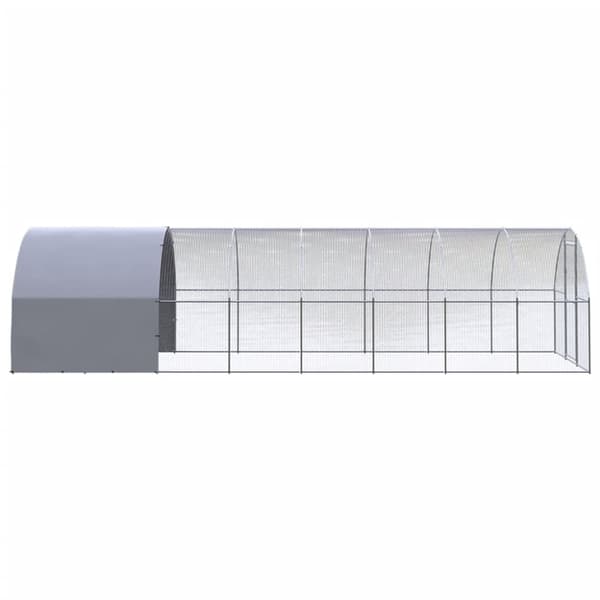 vidaXL hønsehus 3x8x2 m galvaniseret stål -  Huse & bure til små dyr