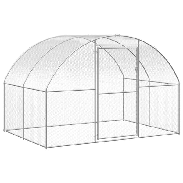 vidaXL hønsehus 3x8x2 m galvaniseret stål -  Huse & bure til små dyr