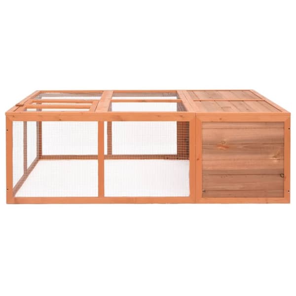 vidaXL udendørs dyrebur 150x100x50 cm massivt grantræ -  Huse & bure til små dyr